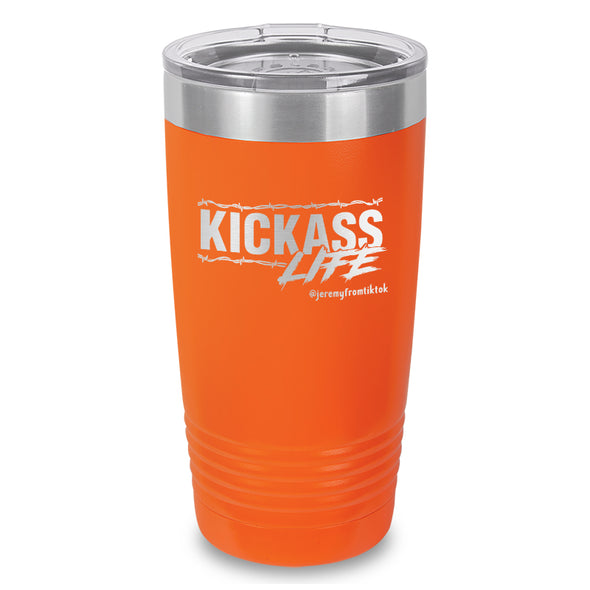 Kick Ass Life Barbwire Laser Etched Tumbler