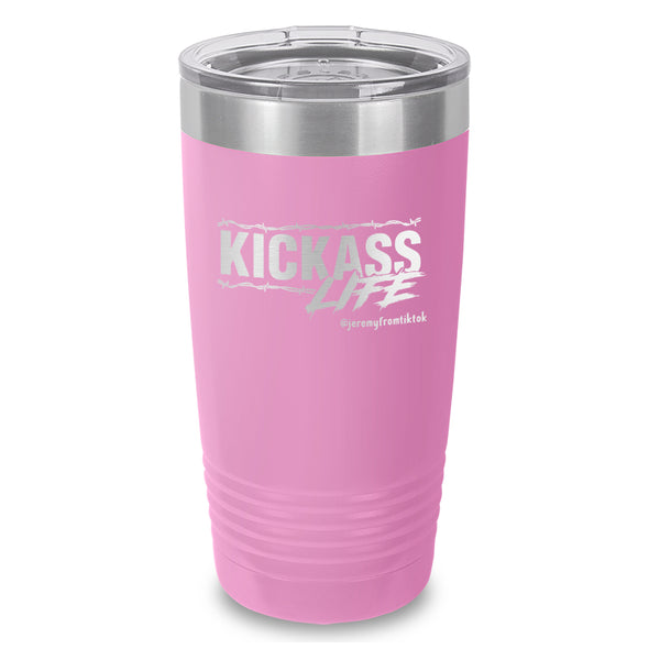 Kick Ass Life Barbwire Laser Etched Tumbler