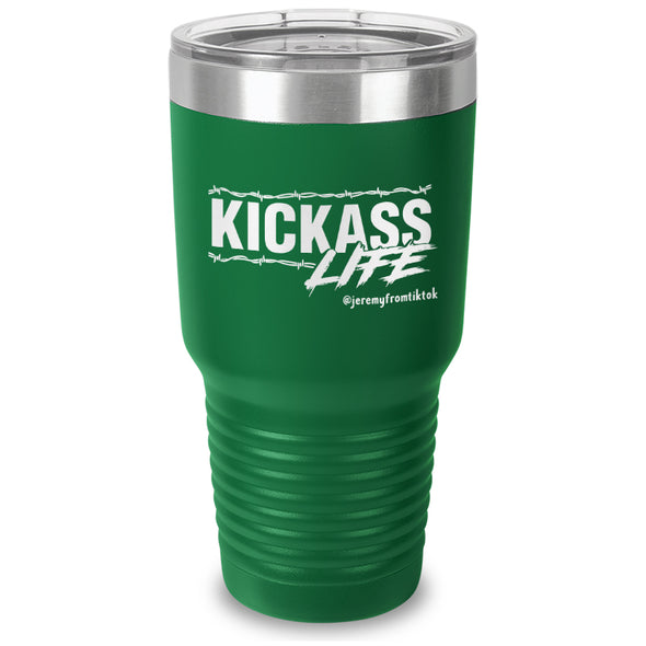 Kick Ass Life Barbwire Laser Etched Tumbler