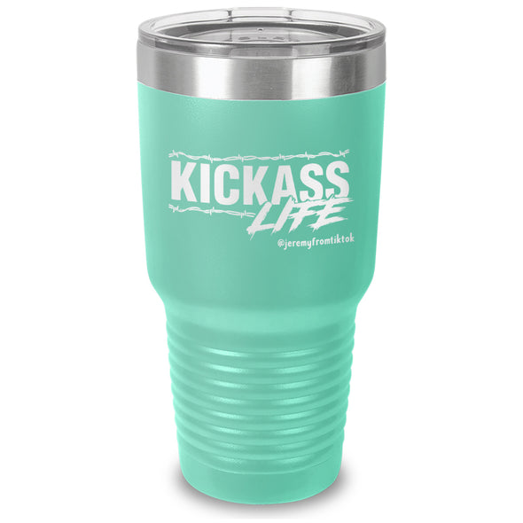 Kick Ass Life Barbwire Laser Etched Tumbler