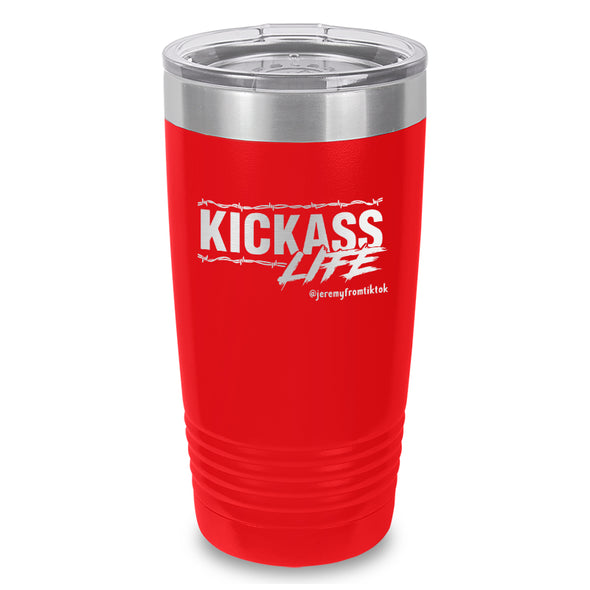 Kick Ass Life Barbwire Laser Etched Tumbler