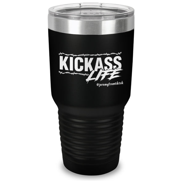 Kick Ass Life Barbwire Laser Etched Tumbler