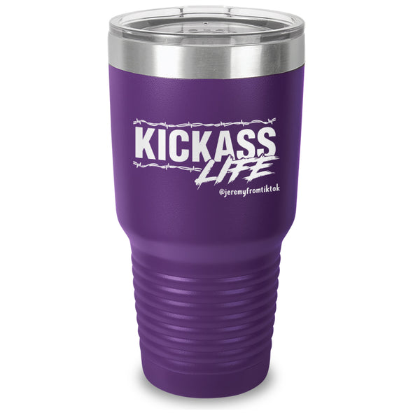 Kick Ass Life Barbwire Laser Etched Tumbler