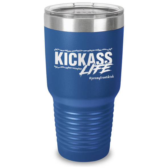 Kick Ass Life Barbwire Laser Etched Tumbler