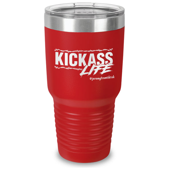 Kick Ass Life Barbwire Laser Etched Tumbler