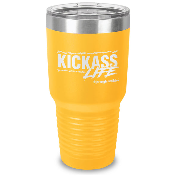 Kick Ass Life Barbwire Laser Etched Tumbler