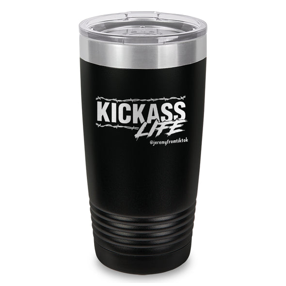 Kick Ass Life Barbwire Laser Etched Tumbler