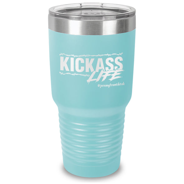 Kick Ass Life Barbwire Laser Etched Tumbler