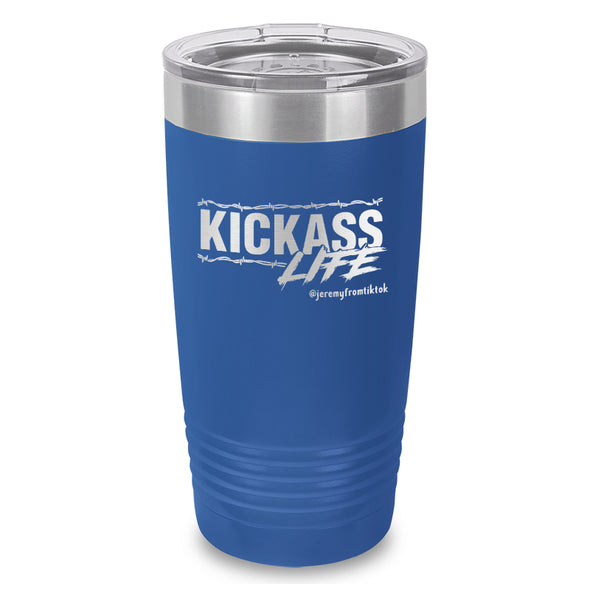 Kick Ass Life Barbwire Laser Etched Tumbler