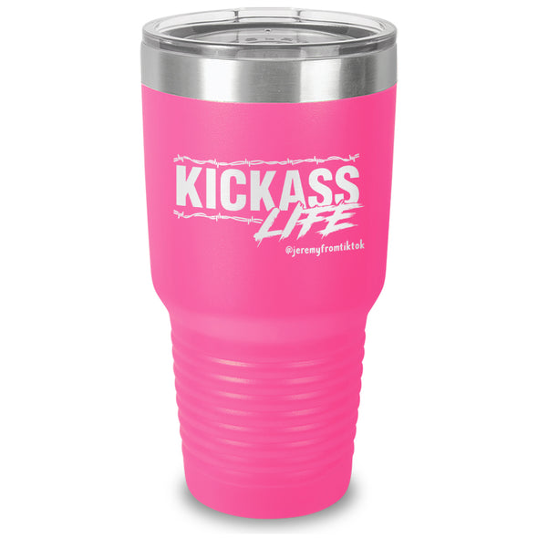 Kick Ass Life Barbwire Laser Etched Tumbler