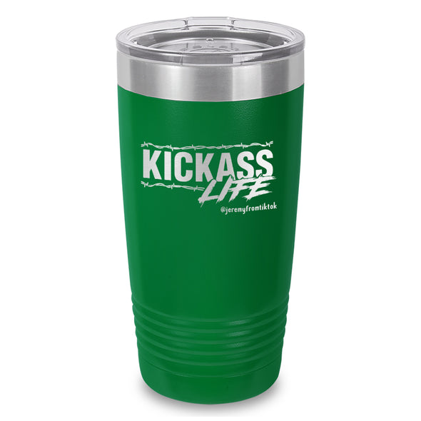 Kick Ass Life Barbwire Laser Etched Tumbler