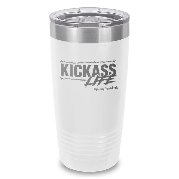 Kick Ass Life Barbwire Laser Etched Tumbler