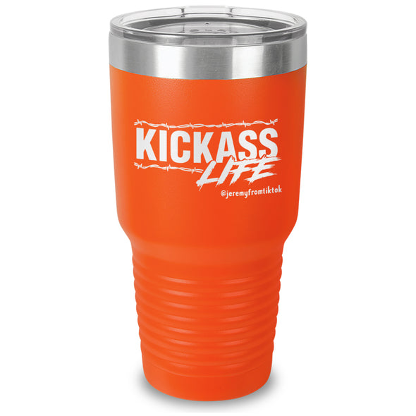 Kick Ass Life Barbwire Laser Etched Tumbler