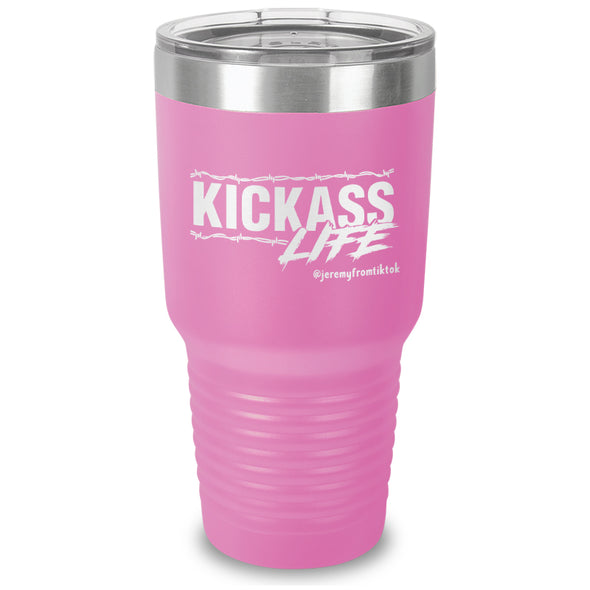 Kick Ass Life Barbwire Laser Etched Tumbler